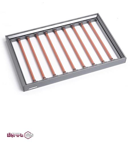 رک ریلی جای شلوار داخل کمد لباس رنگ طوسی نارنجی فرنچ استایل سایز 60 فانتونی fantoni کد F-0J-933-01